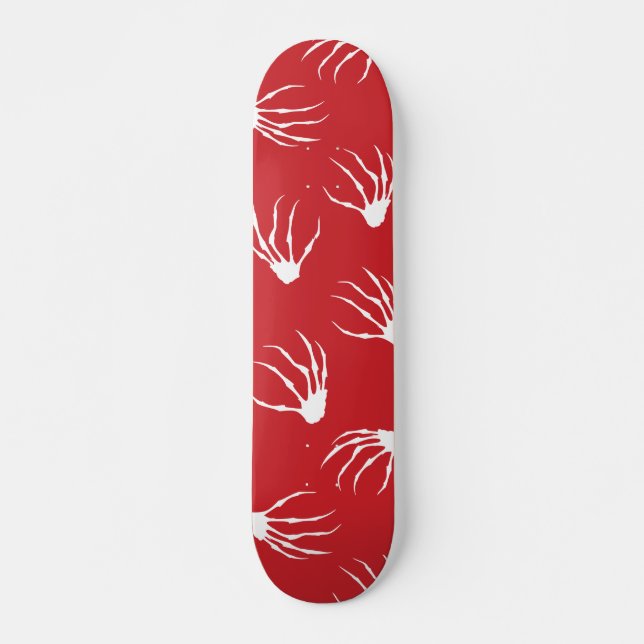 Skate Mãos do Esqueleto - Vermelho (Frente)