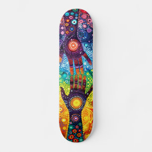 Skate Mãos Místicas - Estilo aborígene - Decodificação d