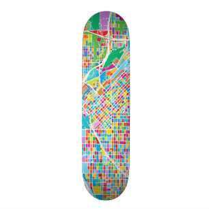 Skate Mapa colorido de Denver
