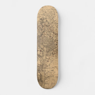 Skate Mapa da Vintage na Zona de Washington DC (1865)