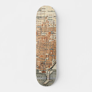 Skate Mapa das Vintagens de Catânia Itália (1905)