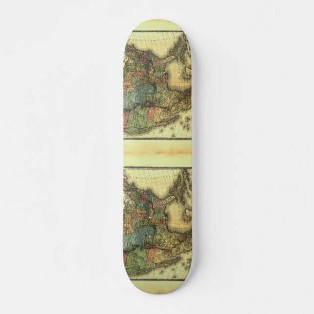 Skate Mapa de Thunot Duvotenay de 1848: Etats-Unis & Mex (Frente)