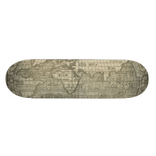 Skate Mapa do mundo antigo por Sebastian Münster cerca