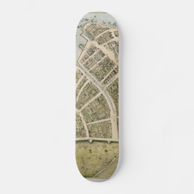 Skate Mapa do vintage de New Amsterdam (1660) (Frente)