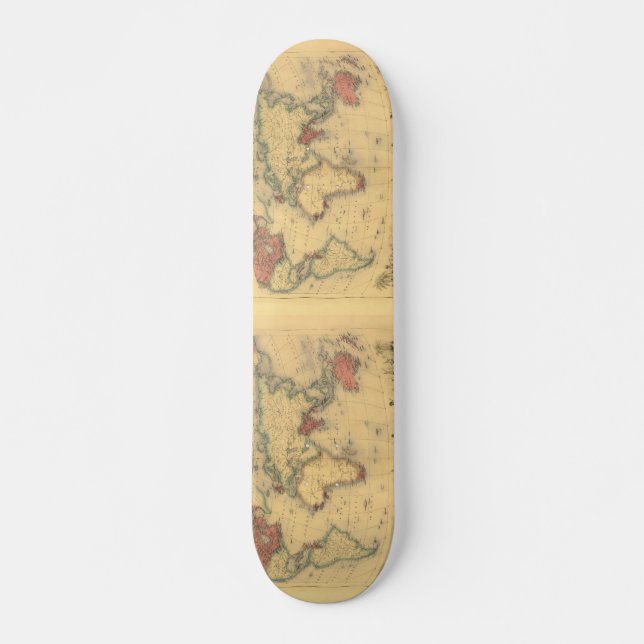 Skate mapa dos 1850's do Império Britânico no mundo (Frente)