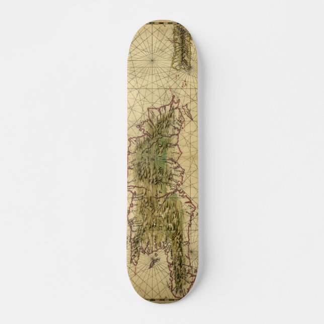 Skate Mapa histórico de Hispaniola - Joan Vinckeboons -  (Frente)