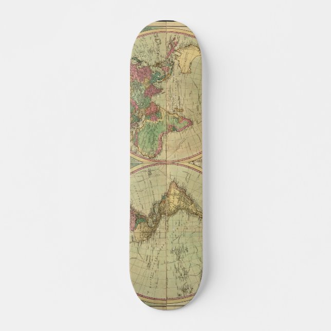 Skate Mapa mundial antigo de Carington Bowles, cerca de  (Frente)