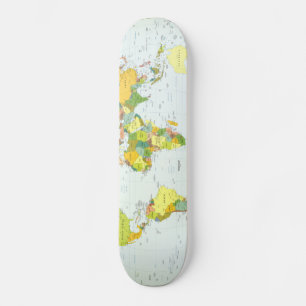 Skate mapa+mundo+globo+país+atlas