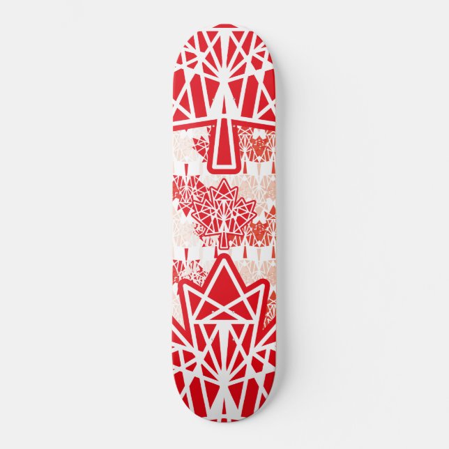 SKATE MAPLE MADE WITH TRIANGLES CANADA FLAG BY MASANSER (Frente)