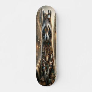 Skate "Maravilha Mecânica: O guaxinim Steampunk