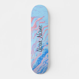 Skate Marble de Aquarela Personalizado