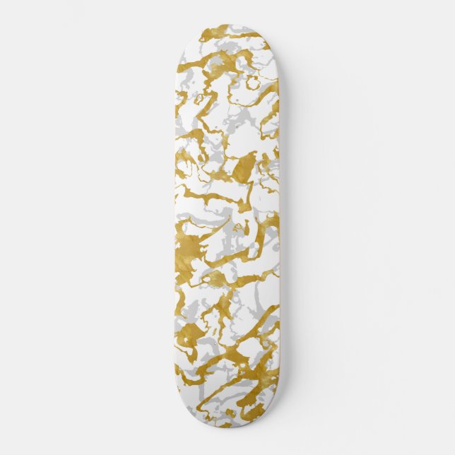 Skate Marble Selvagem 9 - Branco e Dourado,Cinza (Frente)