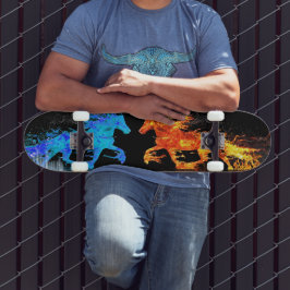 Skate Marca Dd Cavalos de Fogo e Gelo
