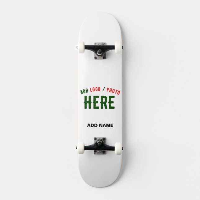 SKATE MARCA VERIFICADA BRANCA PERSONALIZÁVEL MODERNA (Frente)