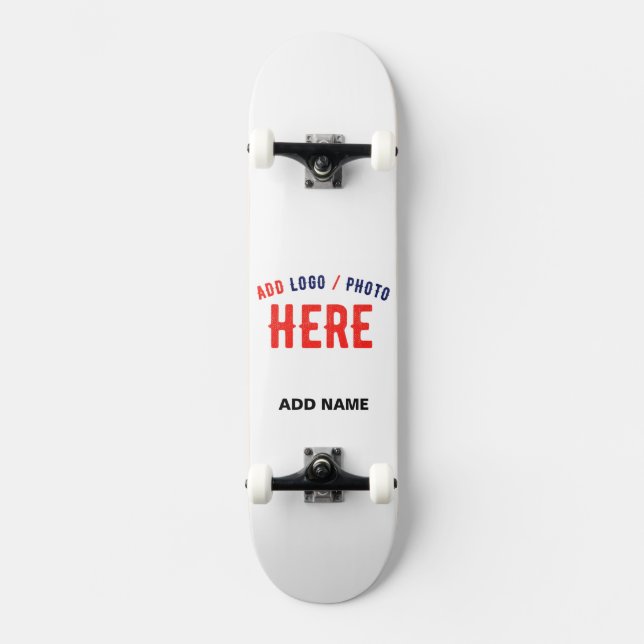 SKATE MARCA VERIFICADA BRANCA PERSONALIZÁVEL MODERNA (Frente)