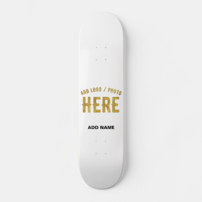 SKATE MARCA VERIFICADA BRANCA PERSONALIZÁVEL MODERNA (Frente)