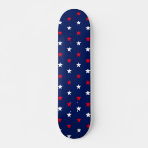 Skate marinho branco vermelho estrelas azuis americanas