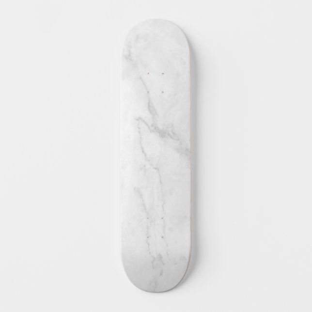 Skate Mármore Branco Moderno (Frente)