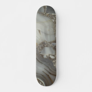 Skate Mármore Cinza com Veio de Ouro