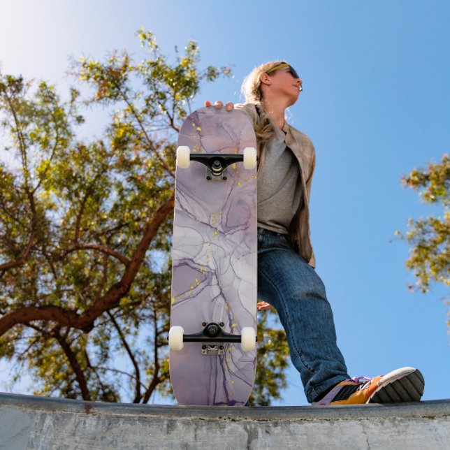 Skate Mármore Violeta e Dourado (Ao ar livre 1)