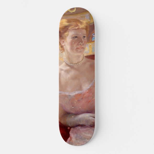Skate Mary Cassatt - Mulher com Colar Pérola em um Logot (Frente)