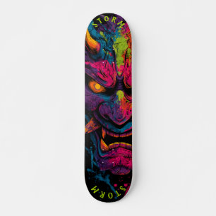 Skate Máscara Neon Oni – Edição Limitada Graffiti Street