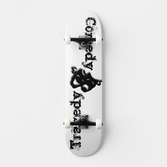 Skate Máscaras de Teatro de Comédia e Tragédia Pretas (Frente)