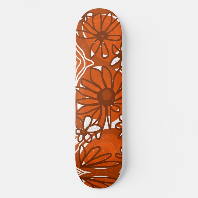 Skate Mazipoodles Amor Flores - Laranja Queimado (Frente)