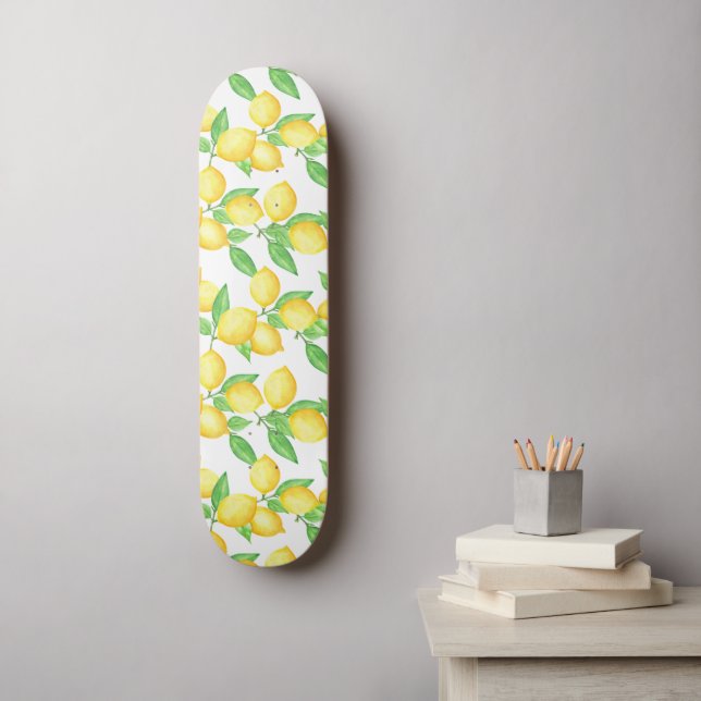 Skate Mediterrenean Citrus Lemon pattern (Arte de parede)