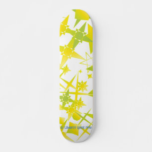 SKATE MELHORES SKATEBOARDS - ESTRELAS AMARELAS EM BRANCO