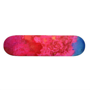 Skate Menina cor-de-rosa de néon quente chocante do