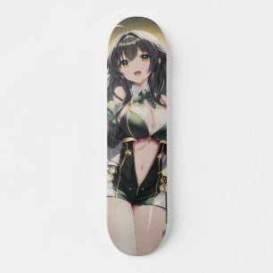 Skate Menina de anime sorridente e bonita