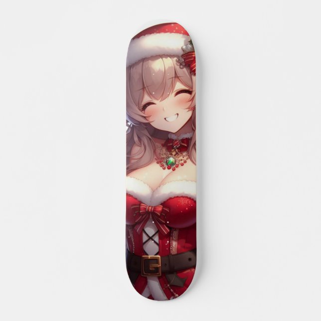Skate Menina de Natal de animação bonita (Frente)