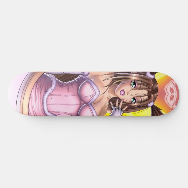 Menina de Anime no skate, skate de Menina de Anime