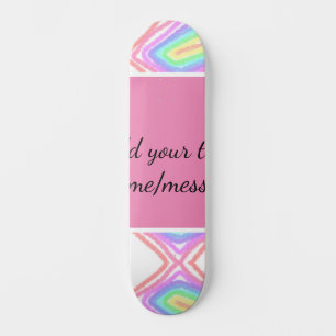 Skate Mensagem personalizada de adicionar nome à aquarel