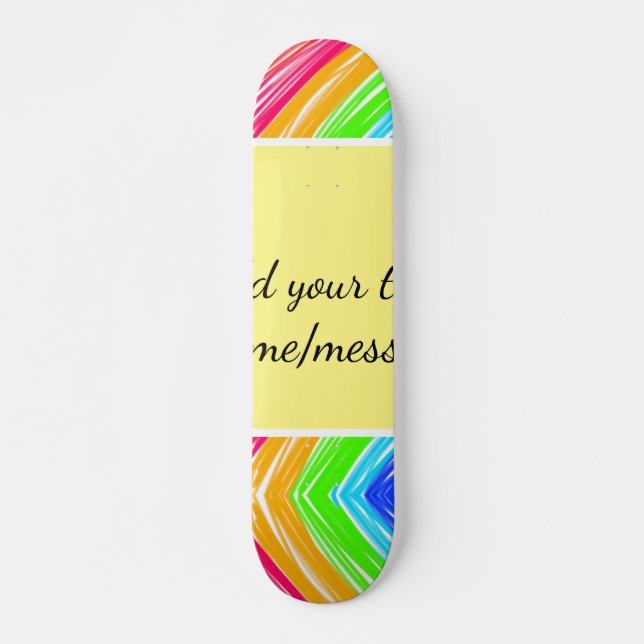 Skate Mensagem personalizada de adicionar nome à aquarel (Frente)