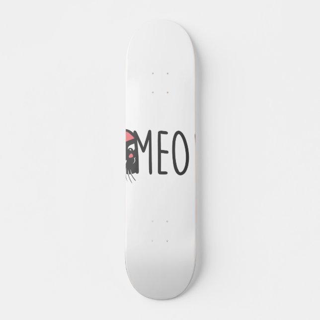 Skate Meow cat - Escolher cor de fundo (Frente)