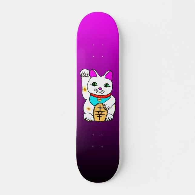 SKATE MEOWIES COM SORTE CAT MANEKI NEKO FUSCHIA / PRETO (Frente)