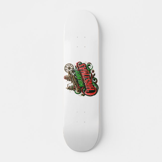 Skate Merry Christmas steampunk (Frente)