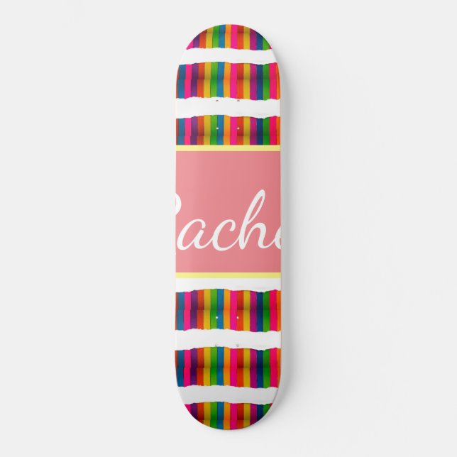 Skate Mês do orgulho do arco-íris de volta às aulas adic (Frente)