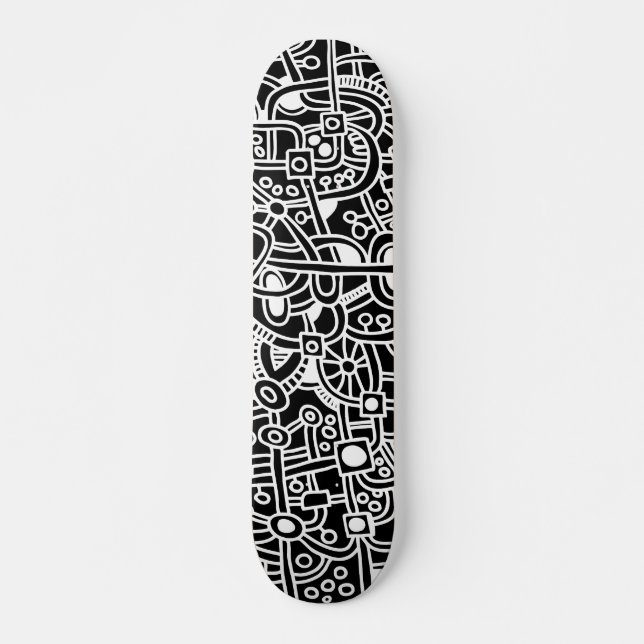 Skate Metropolis I - Branco em Preto (Frente)