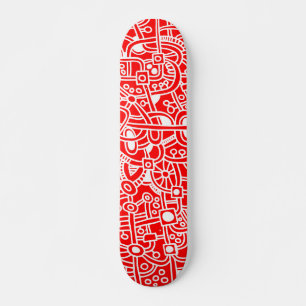 Skate Metropolis I - Branco em Vermelho