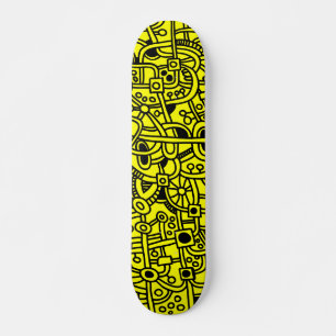 Skate Metrópolis I - Preto em Amarelo