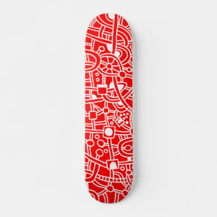 Skate Metropolis II - Branco em Vermelho