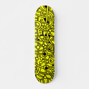 Skate Metrópolis II - Preto em Amarelo