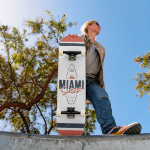 Skate Miami Surf – Design de Surfboard Sunset Vintage da