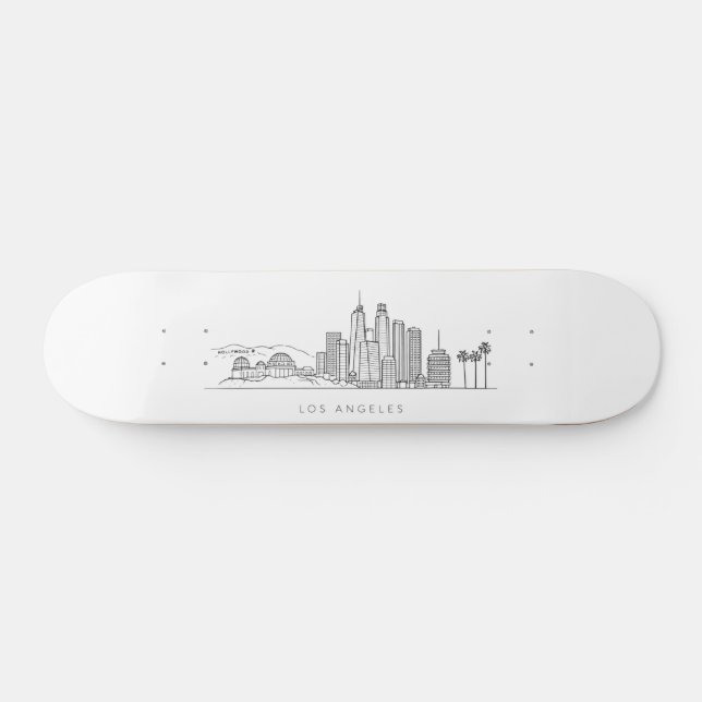 Skate Minimalist Los Angeles Skyline Illustration (Horz)