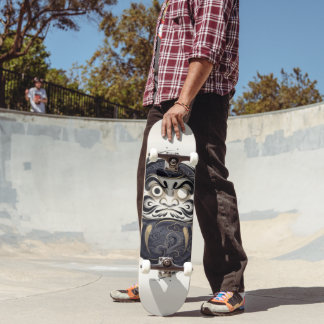 Skate Minimalista Daruma Japonês | Zen Kintsugi