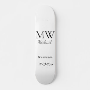 Skate mínimos de padrinho de casamento de nome simples