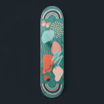Skate Modern Forma Monograma Girly Rainbow<br><div class="desc">Formas divertidas e modernas com arco-íris,  borboleta e joanilha fazem um legal baralho urbano perfeito para qualquer skate. Adicione as iniciais do monograma para marcar o seu ponto. Perfeito para surfistas de calçada e aqueles que adoram andar de cano.</div>